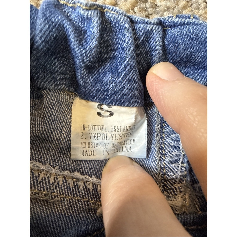Girls Jeans Floral Design Distressed Size 7 - Picture 6 of 7